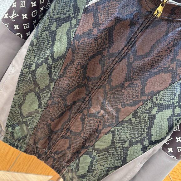 Louis Vuitton Python-Mix Leather Tracksuit Top – Mid-Brown - Picture 4 of 10